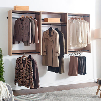 Devi - Wall Mounted Wood Closet System & Modular Design Daily Nest