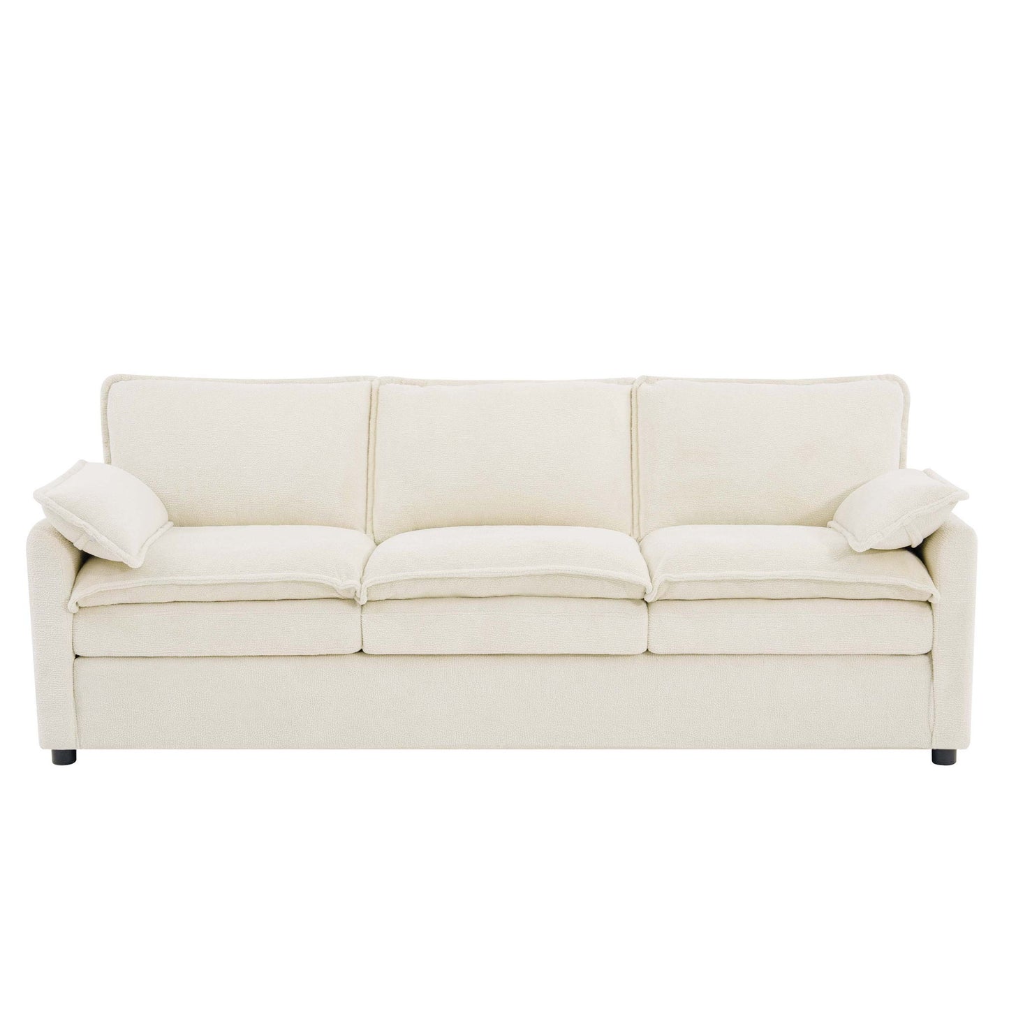 Modern 3 Seater Sofa With Side Storage Pockets For Living Room Hearth and Haven