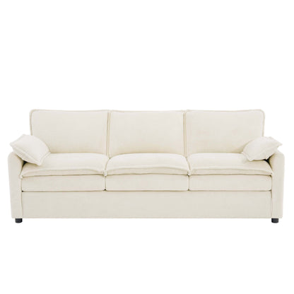 Modern 3 Seater Sofa With Side Storage Pockets For Living Room Hearth and Haven
