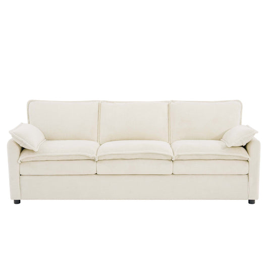 Modern 3 Seater Sofa With Side Storage Pockets For Living Room Hearth and Haven