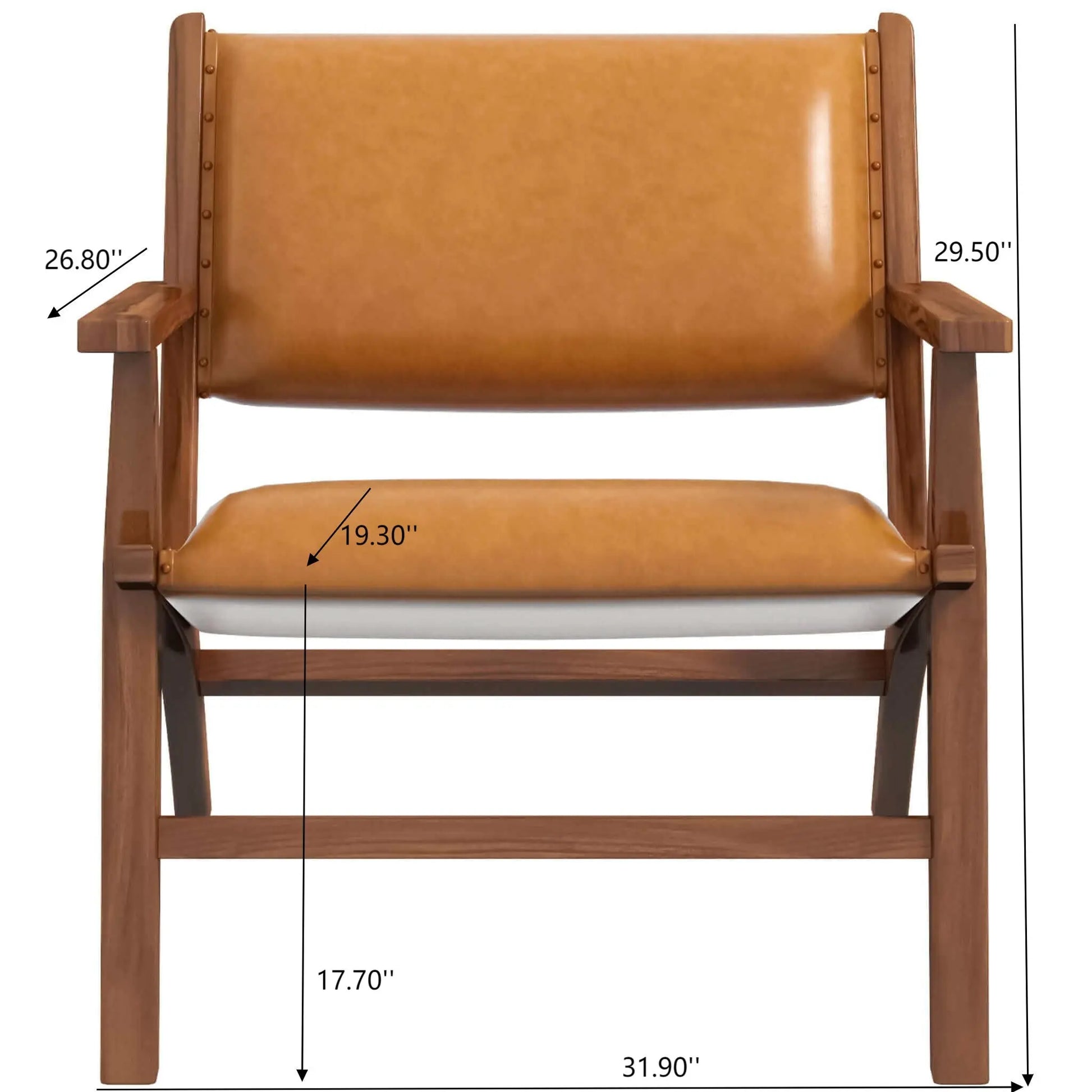 Hendrix - Antique Arm Chair - Brown / Rustic / Tan Ashcroft Furniture