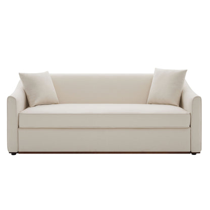 3 Seater Sofa With Wrap Around Armrests And Throw Pillows Noble House