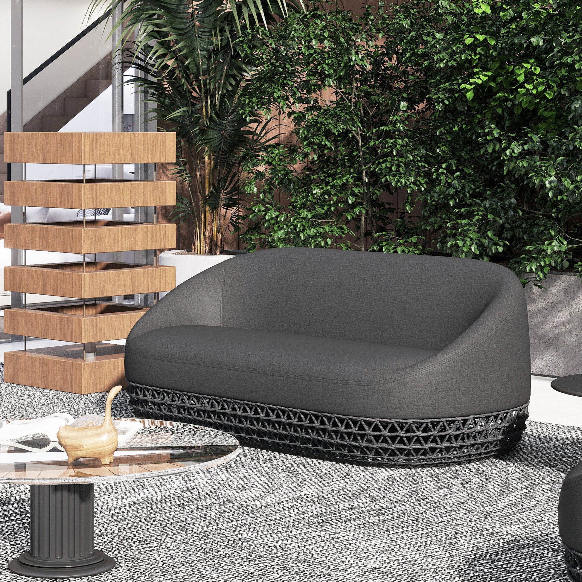 Willow - Upholstered Patio Deep Seating Sofa Jennifer Taylor Home