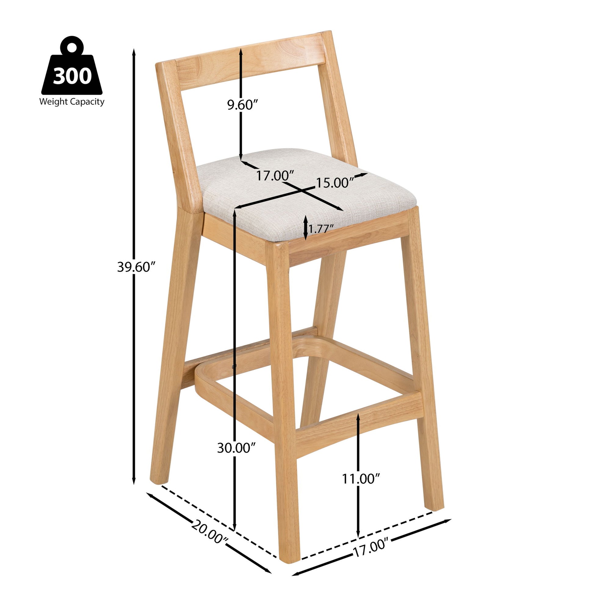 Jasper - Indoor Barstool (Set of 2) Noble House