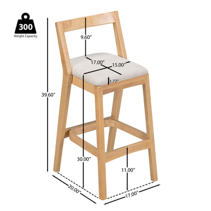 Jasper - Indoor Barstool (Set of 2) Noble House