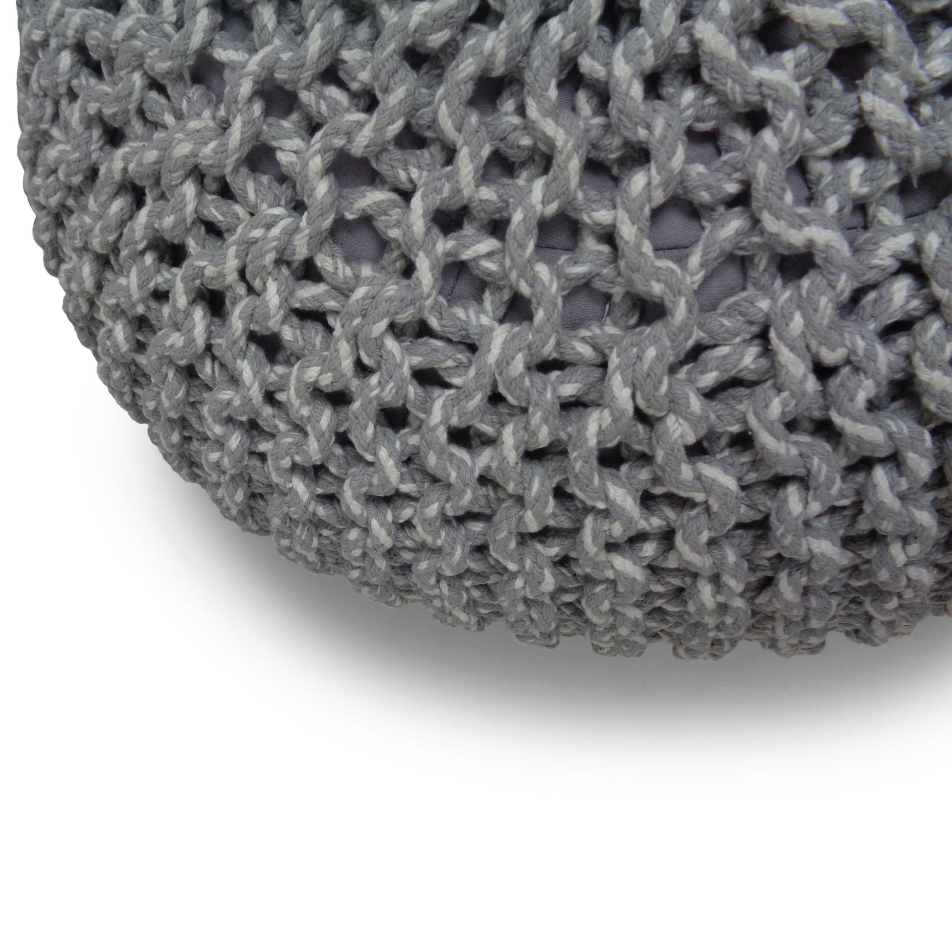 Nikki - Handcrafted Hand Knit Round Pouf Simpli-Home