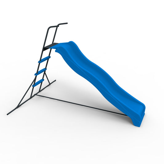 Xsl003 2.2M Kids Plastic Slide Indoor Freestanding Playground Equipment Children Plastic Slide Kids Indoor Slide - Blue Daily Nest