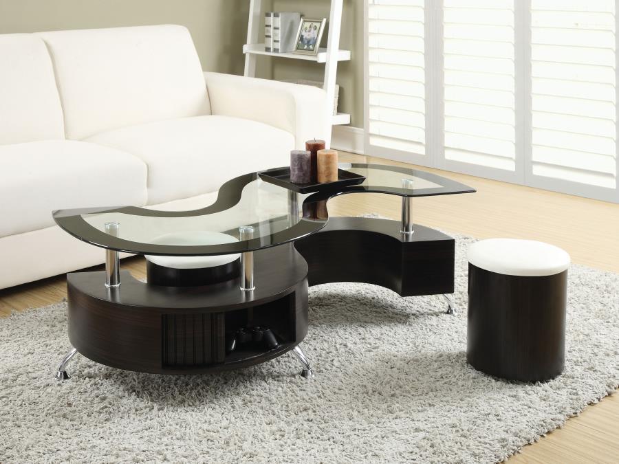 Buckley - 3 Piece Coffee Table And Stools Set Coaster Fine Furniture