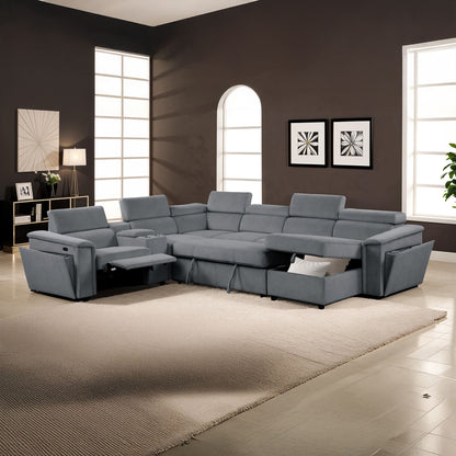 Harvey - Power Recliner Sleeper Sectional Matrix Furniture Group