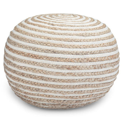 Yolanda - Round Pouf - Natural Simpli-Home
