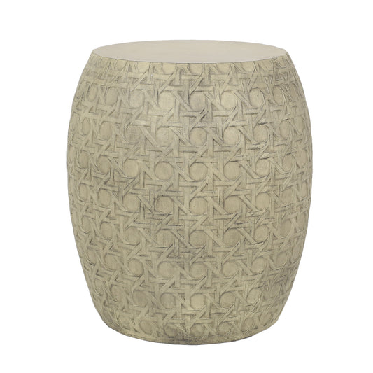 Outdoor Lightweight Concrete Side Table - Antique Yellow Noble House