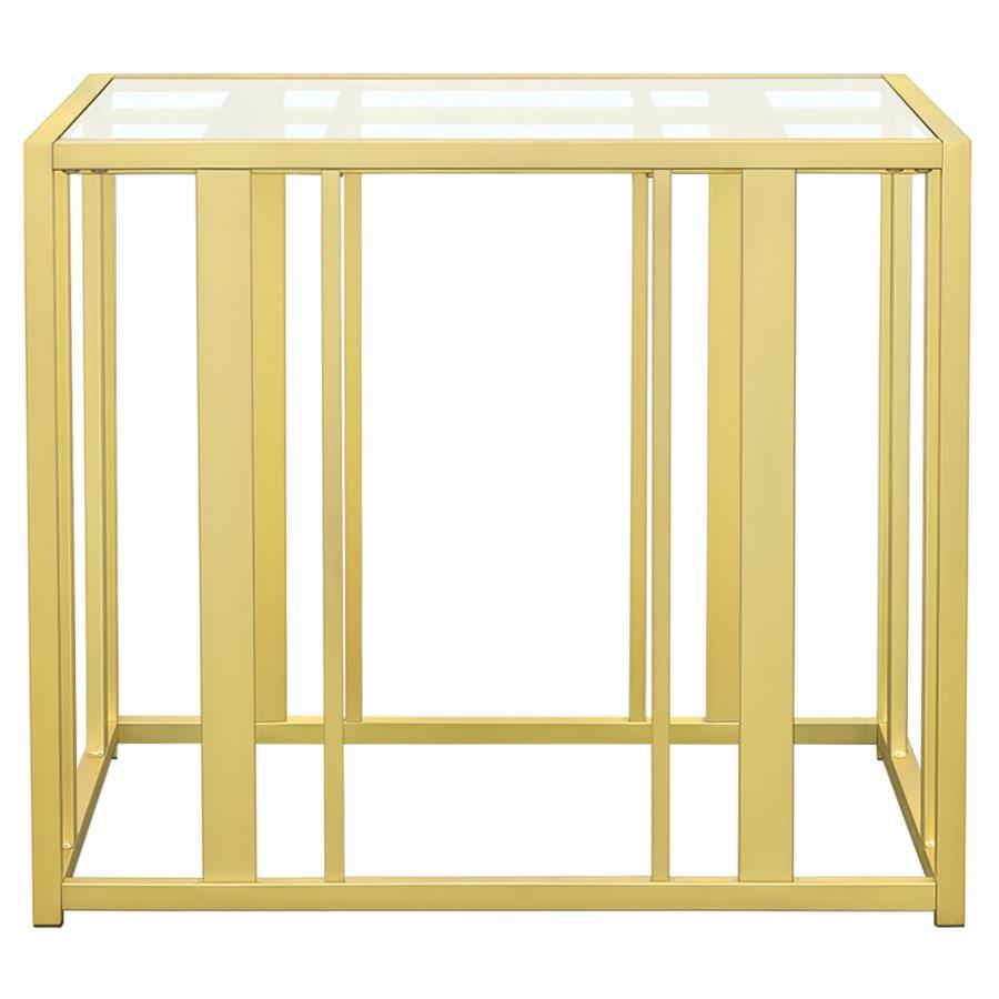 Adri - Rectangular Glass Top Side End Table Coaster Fine Furniture