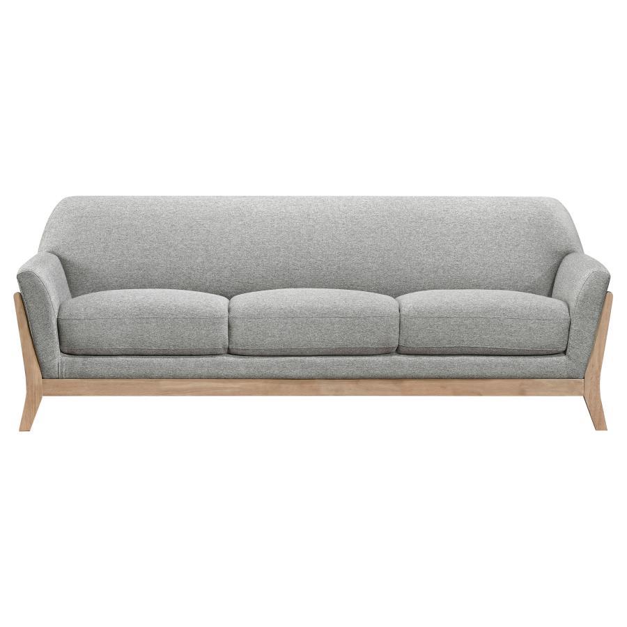 Vaughn - Fabric Upholstered Flared Arm Sofa - Gray Coaster Fine Furniture
