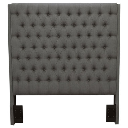 Camille - Upholstered Eastern King Panel Headboard - Gray CoasterEssence