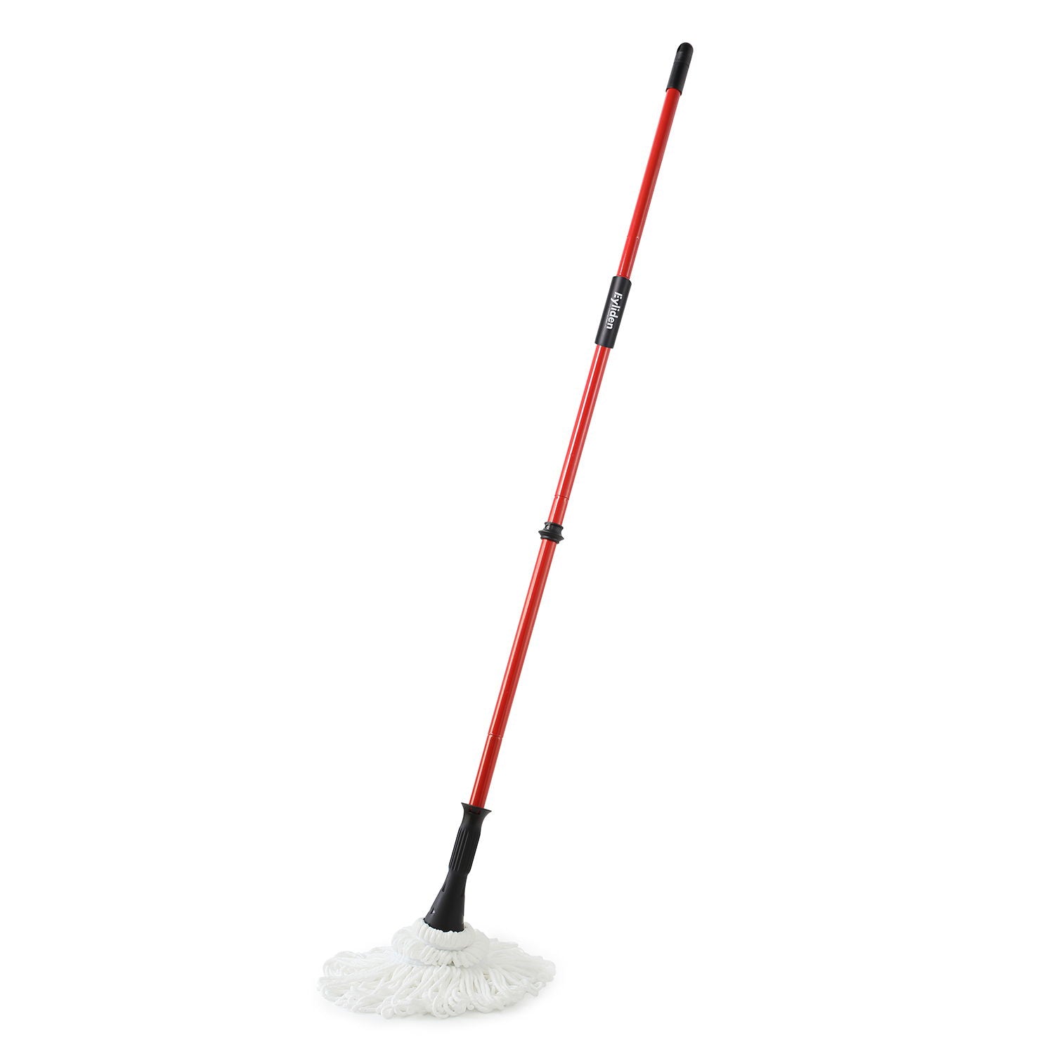 Ultra Fine Fiber Twist Mop With 57.5 Inch Long Handle For Dry And Wet Floor Cleaning - Red Daily Nest