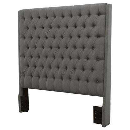 Camille - Upholstered Eastern King Panel Headboard - Gray CoasterEssence