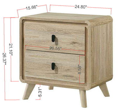 Dawson - Night Stand - Light Brown Crown Mark