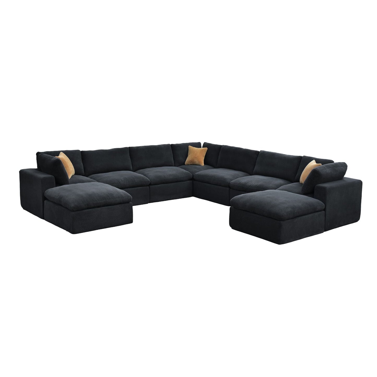 Custom Configuration Modular Sectional With Toss Pillows Home Essentials