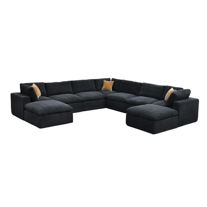 Custom Configuration Modular Sectional With Toss Pillows Home Essentials