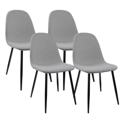 Modern Accent Dining Chairs Upholstered Seat, Metal Legs (Set of 4) Home Essentials