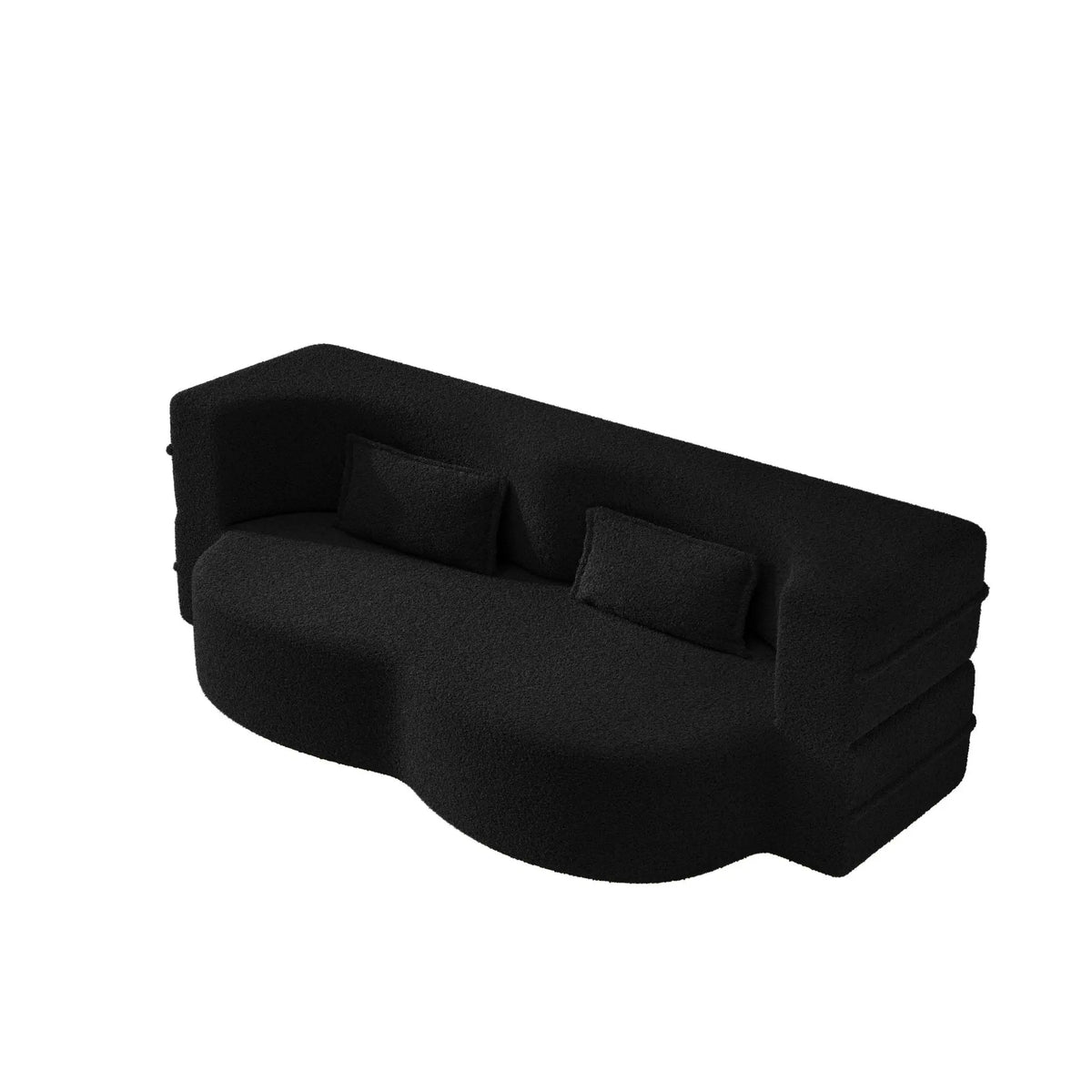 Modern Floor Sofa With 2 Pillows, Twin Size For Living Room Home Essentials