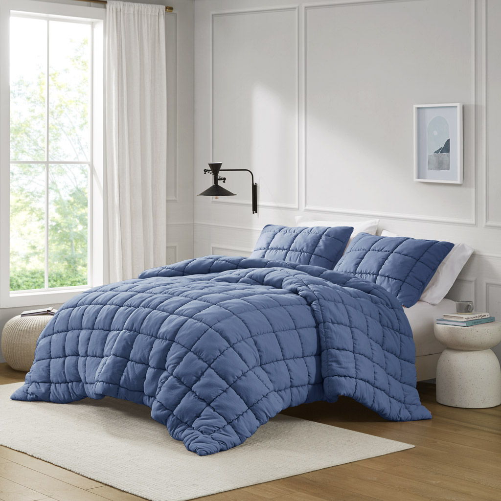 Dream Puff - Down Alternative Comforter Set - Blue