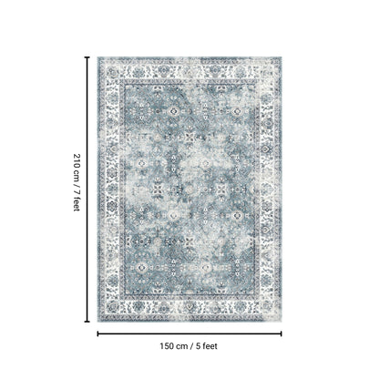 Toucan - Washable Non - Slip Area Rug, Elegant Design - Silver Icona Home Decor