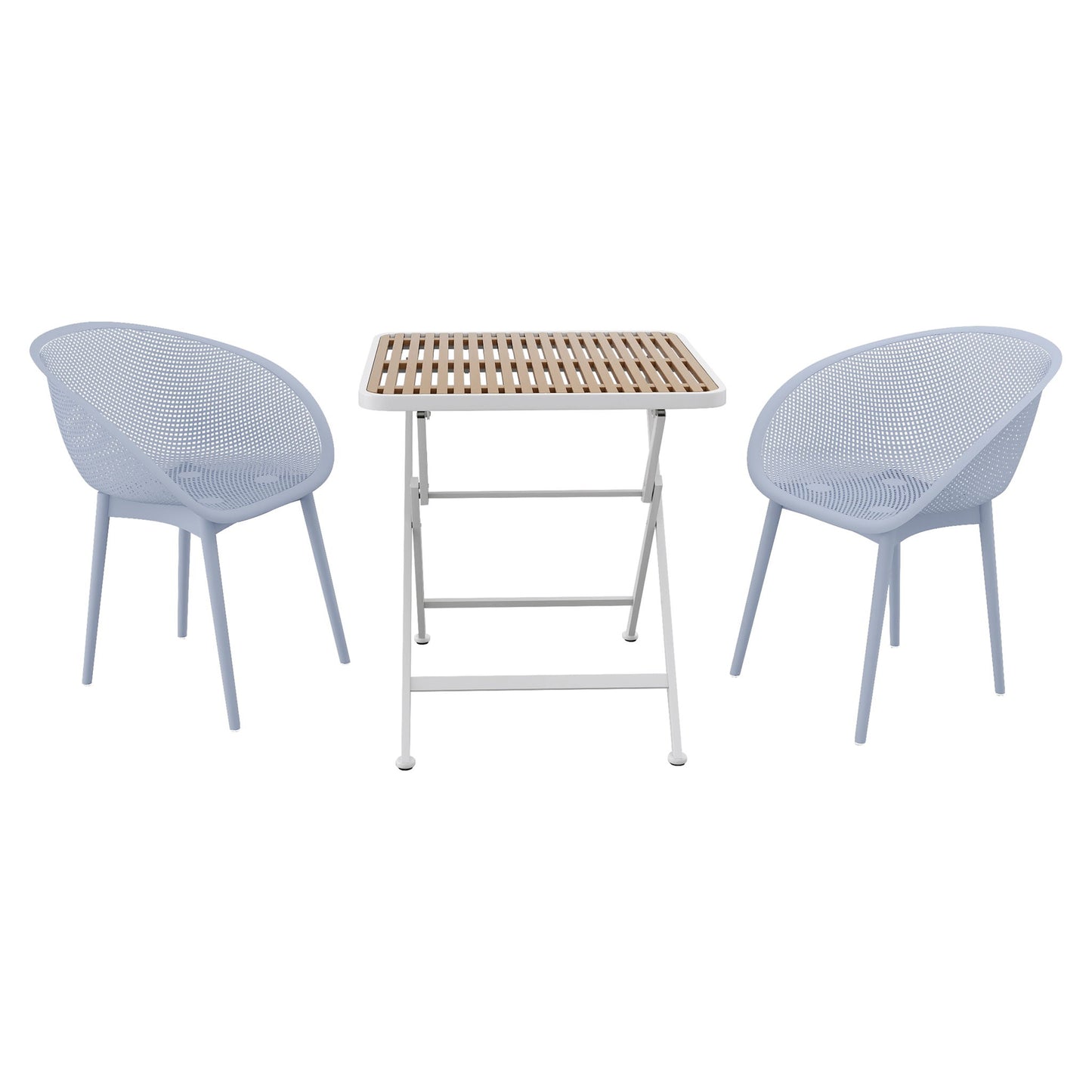 2 Pack Lounge Chair Set & Folding Square Table Home Essentials