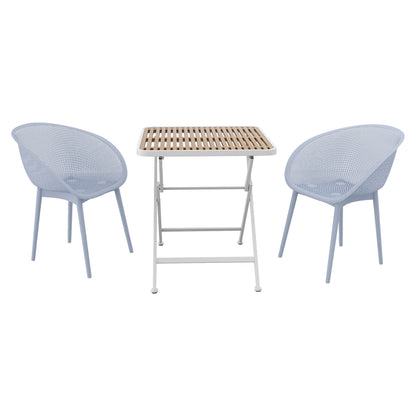 2 Pack Lounge Chair Set & Folding Square Table Home Essentials