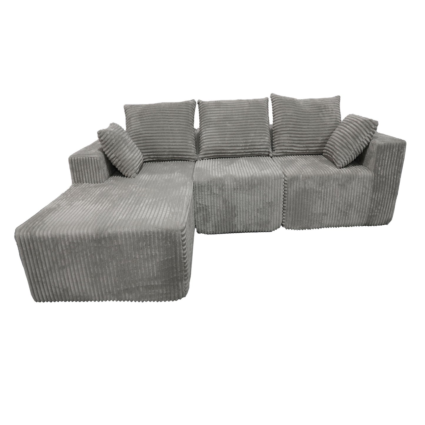 Corner Combination Sofa Sectional Couch With Soft Plush Fabric Home Essentials