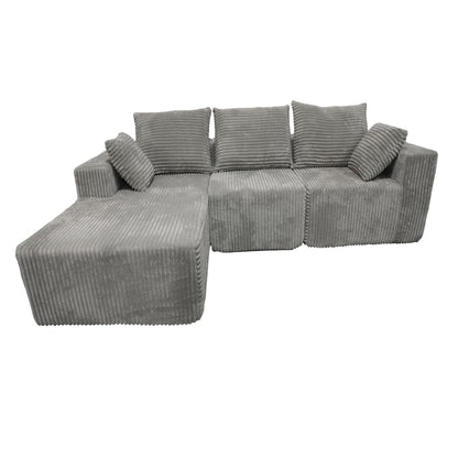 Corner Combination Sofa Sectional Couch With Soft Plush Fabric Home Essentials