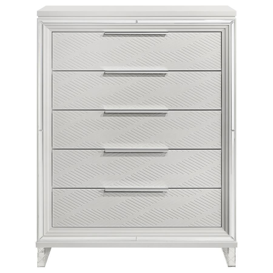 Marmore - 5-Drawer Bedroom Chest Of Drawers - White Coaster Fine Furniture