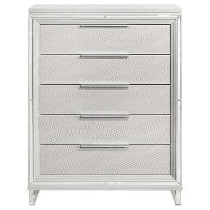 Marmore - 5-Drawer Bedroom Chest Of Drawers - White Coaster Fine Furniture