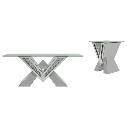 Taffeta - Mirrored Coffee Table Set Coaster Fine Furniture