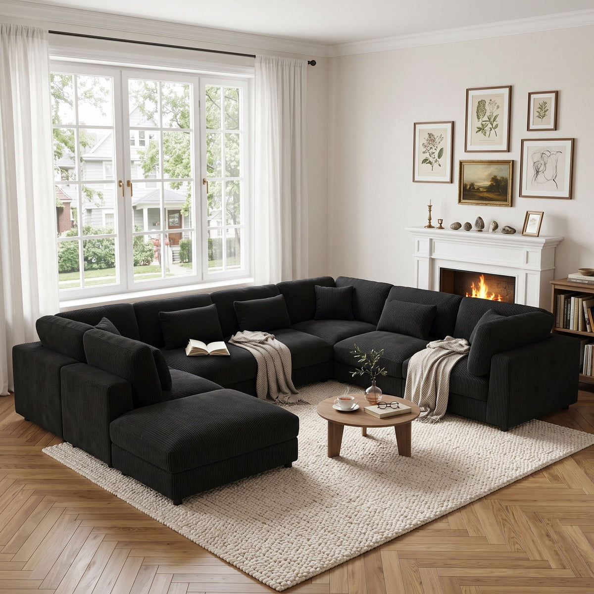 Upholstered Modular Sectional & Custom Configuration Home Essentials