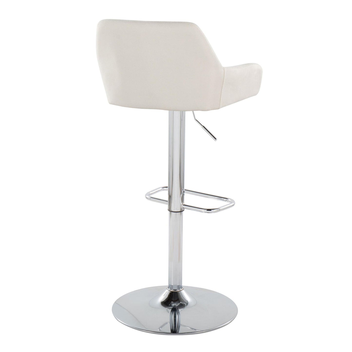 Daniella - Contemporary Adjustable Barstool With Swivel With Rounded Rectangle Footrest (Set of 2) Lumi Source