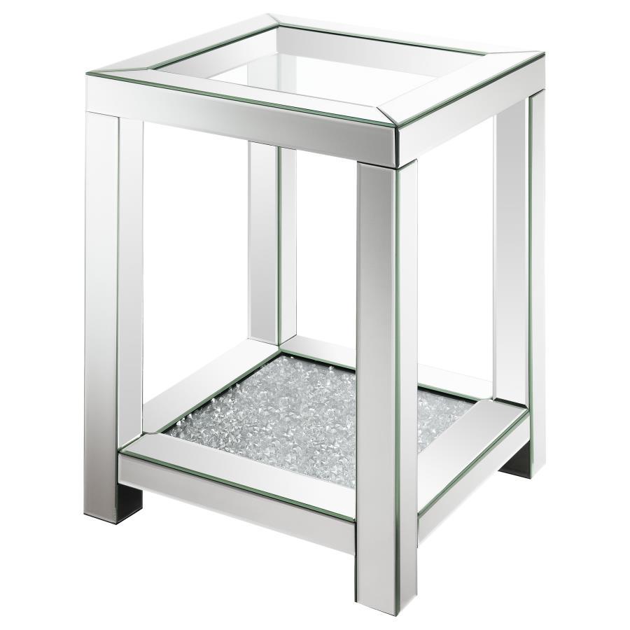 Valentina - Square Glass Top Table CoasterElevations