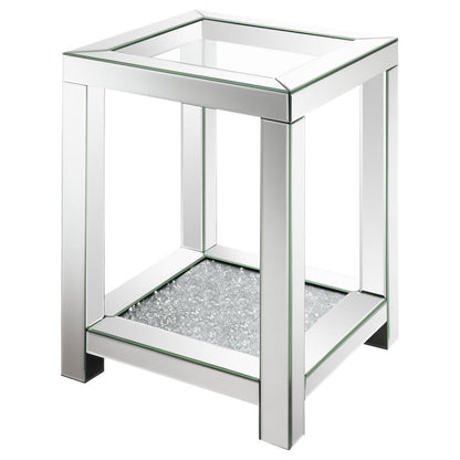 Valentina - Square Glass Top Table CoasterElevations