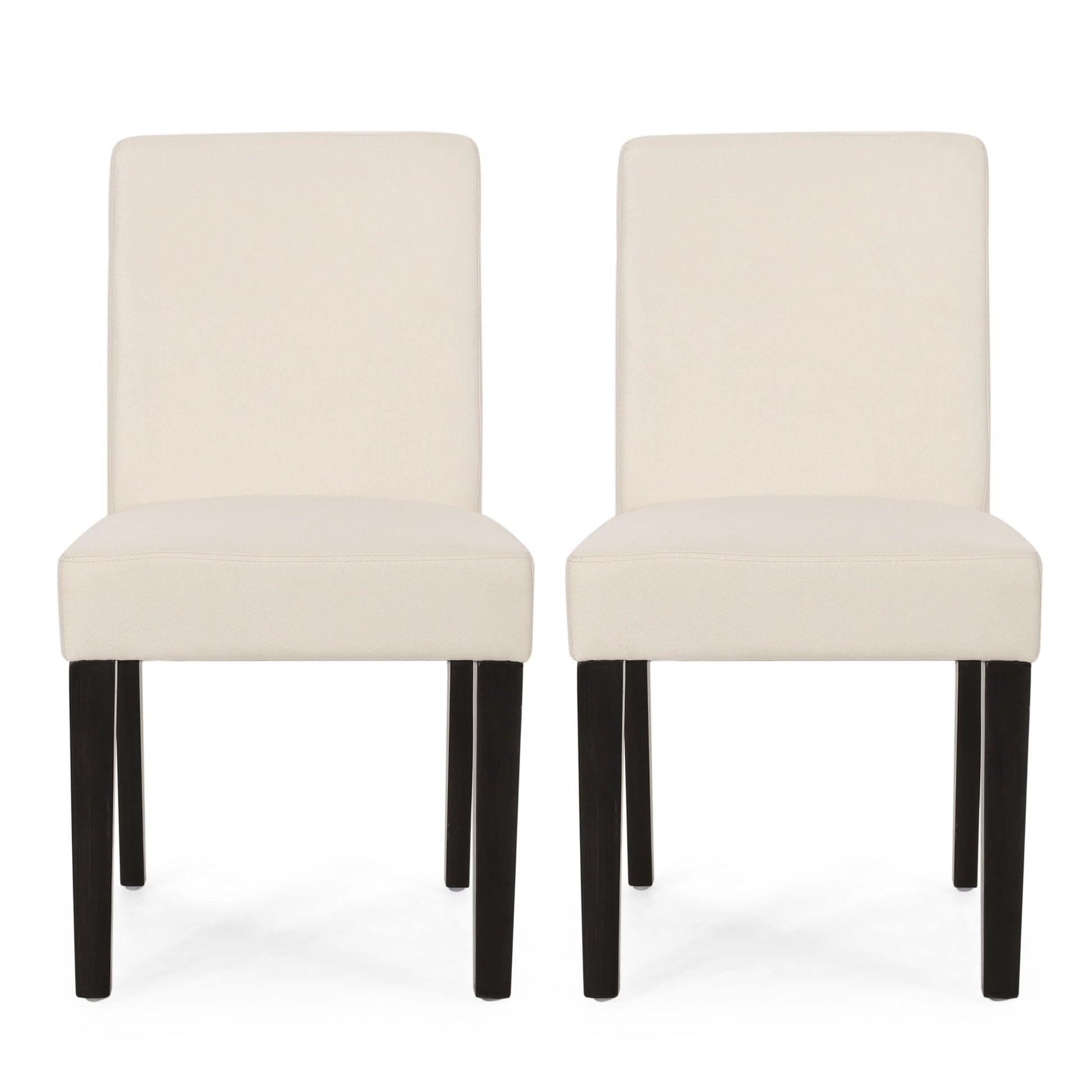 Contemporary Dining Chair With Upholstered Seating And Tapered Legs Noble House