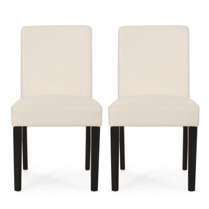 Contemporary Dining Chair With Upholstered Seating And Tapered Legs Noble House