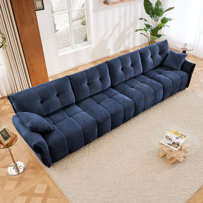 Modern Sofa & Pillows, Textured Cover, High Rebound Cushions Home Essentials
