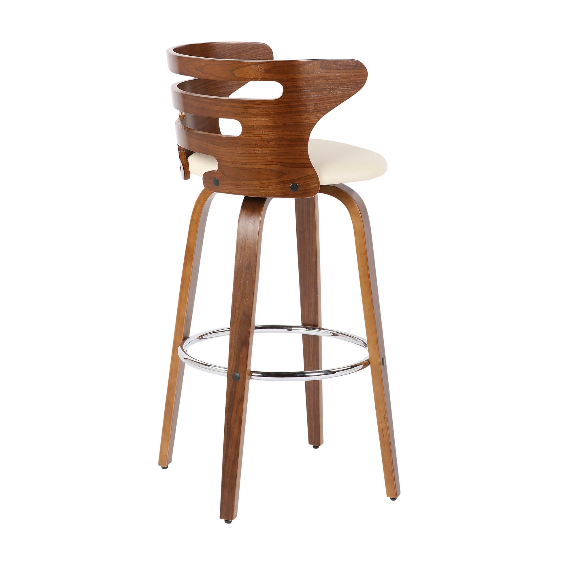 Cosini - Mid Century Modern Fixed Height Barstool With Swivel (Set of 2) Lumi Source
