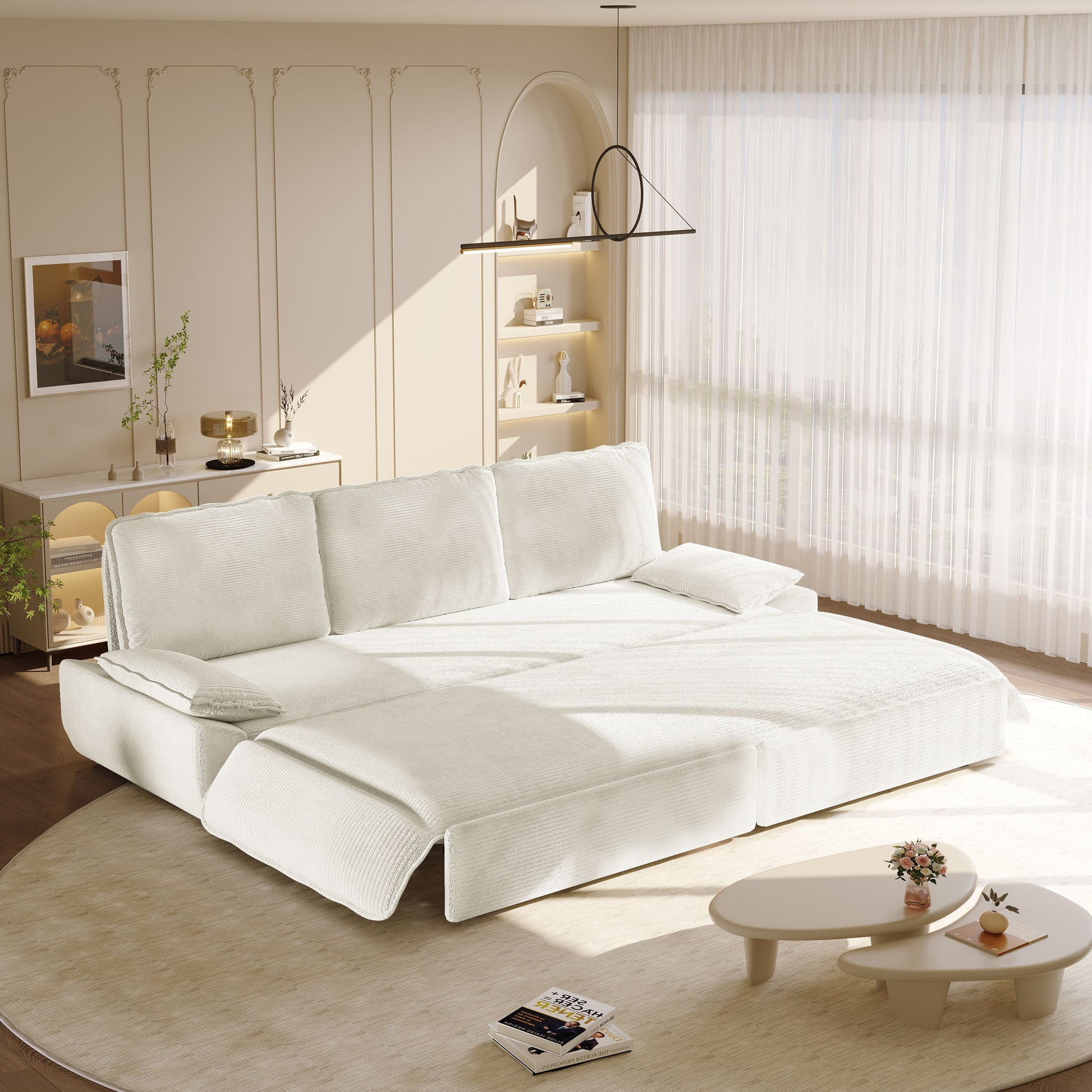 King Size Pull Out Sofa Bed, 3 In 1 Convertible Multifunctional Home Essentials