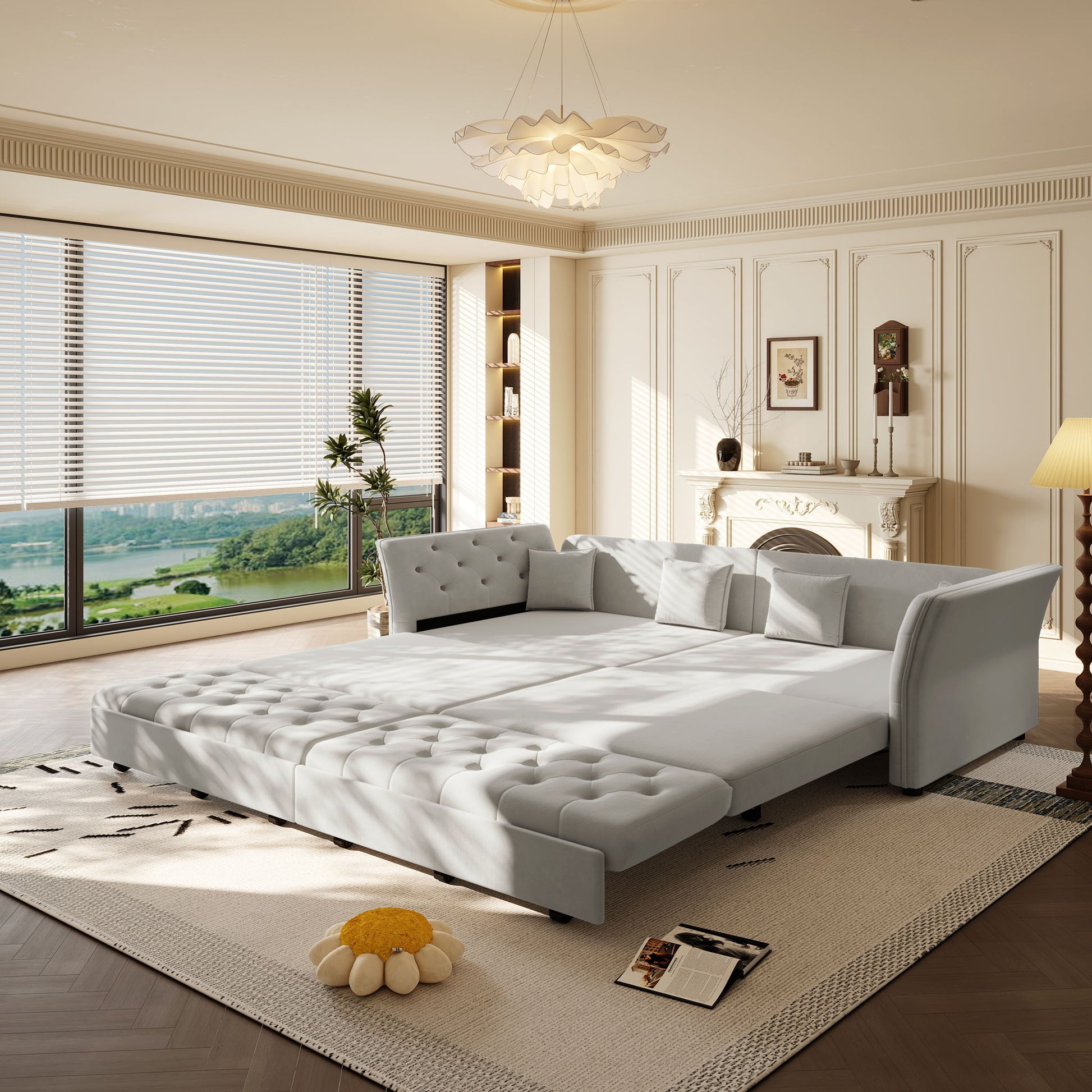 Oversize Pull Out Sofa Bed For Living Room Home Essentials