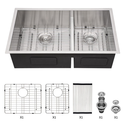 Modern Double Bowl Undermount Sink Design With 10" Deep Basins Daily Nest