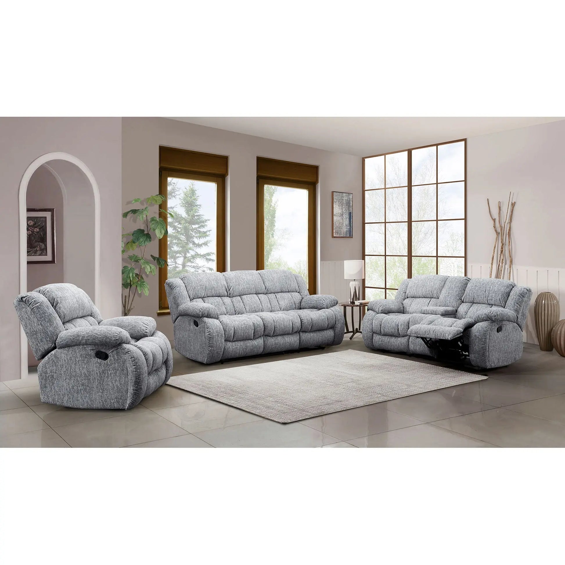 Stonic - Console Reclining Loveseat Global Furniture USA