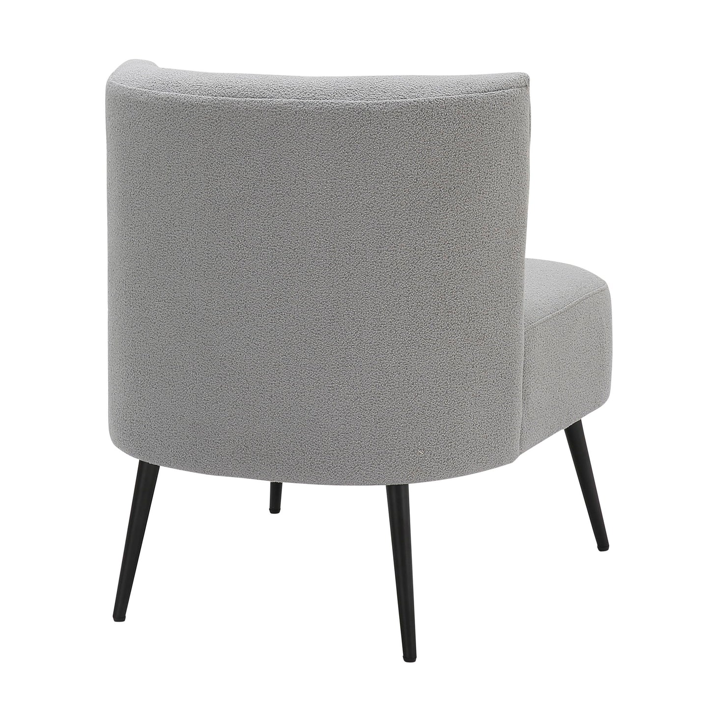 Fran - Contemporary Slipper Chair - Black / Light Gray Lumi Source
