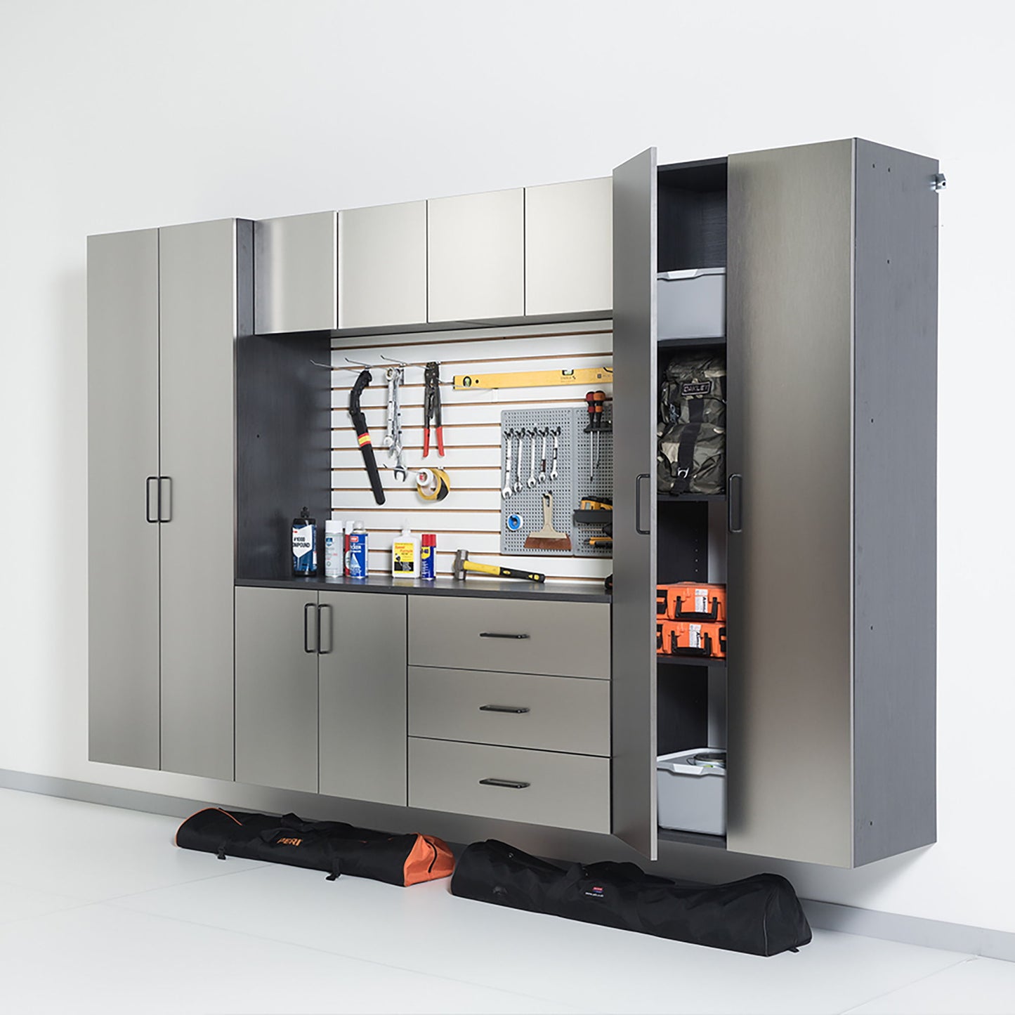 Astro Series - Metal Wall Mounted Storage Cabinet With Soft Closing Drawers Daily Nest