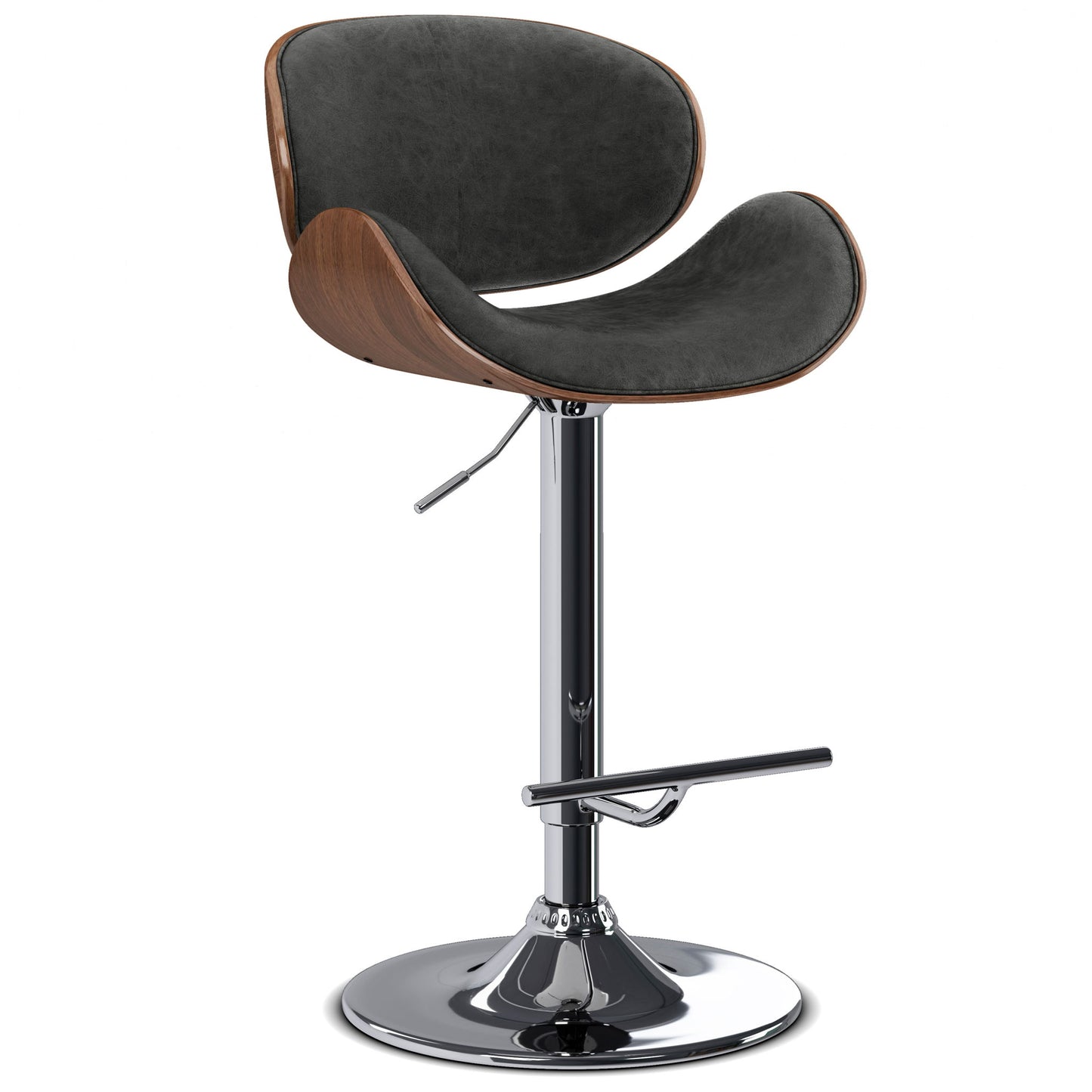 Marana - Multifunctional Handcrafted Bentwood Adjustable Swivel Bar Stool Simpli-Home