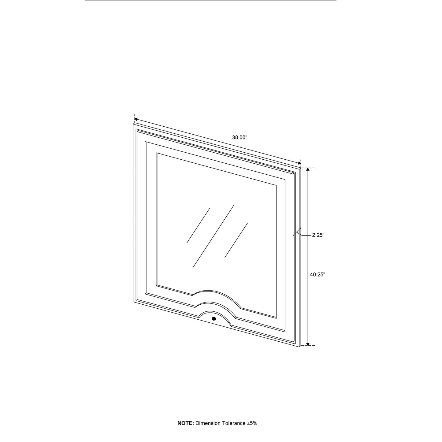 Isaiah - Mirror With Upholstered Frame And LED Lighting Global Furniture USA